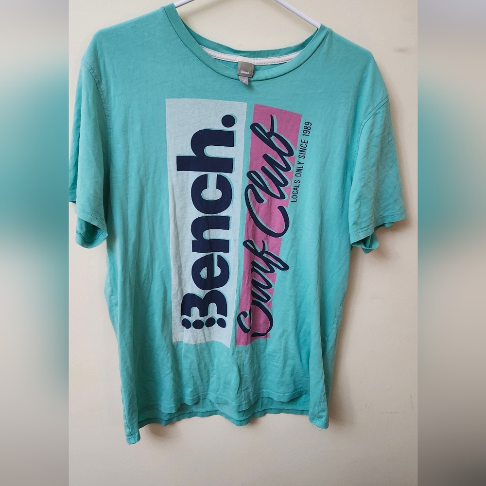 Bench Mens Graphic T-Shirt - Teal and Pink
